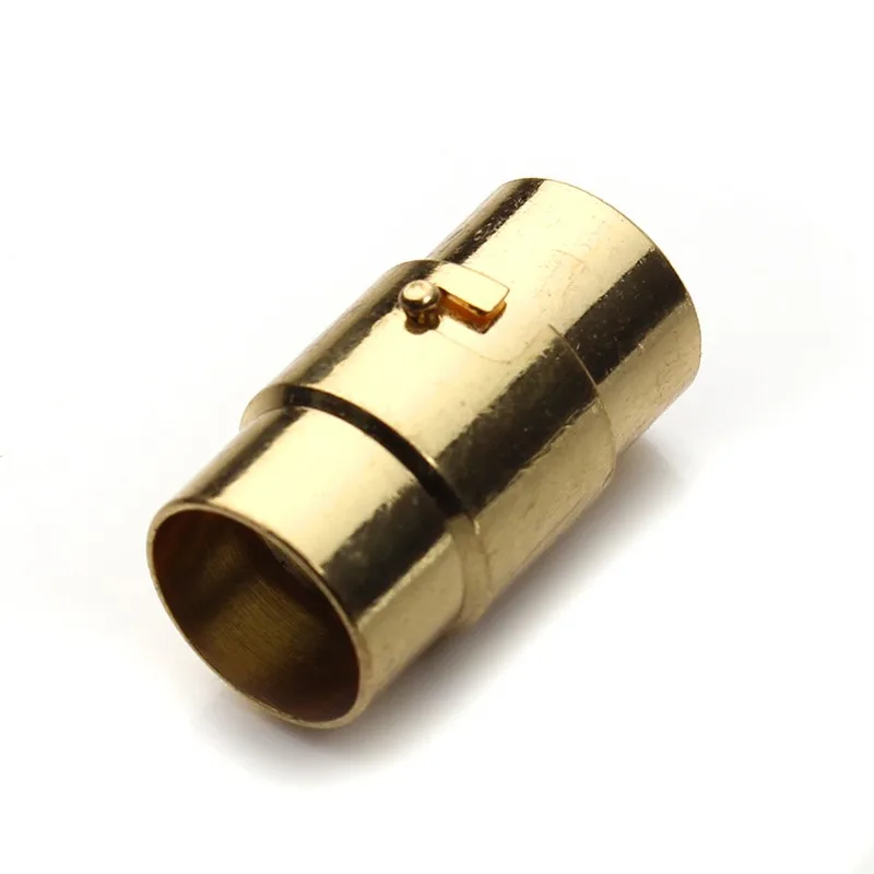 10 шт./лот установки 4/5/6/8 мм круглый кожаный шнур золото Магнитная застежка наконечники латунь f809
