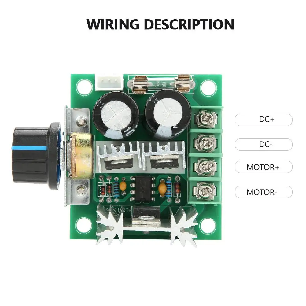 12V-40V 24V 30V 10A PWM DC Speed Controller Motor Governor Stepless Variable Switch Module Regulator High Power Drive With Stand