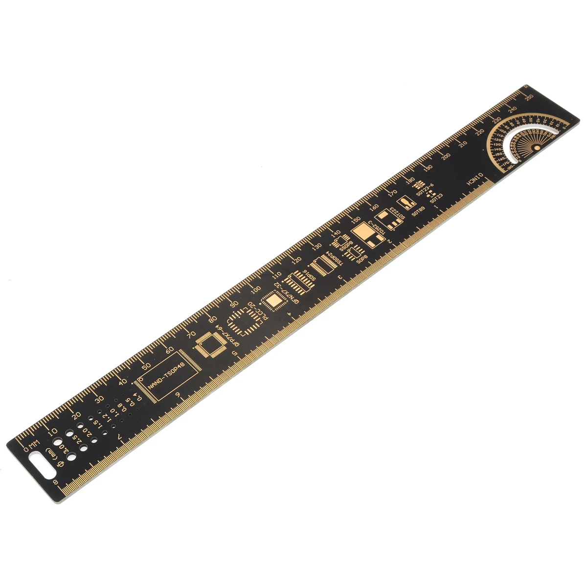 Электронная линейка PCB 25 см 10 дюймов многофункциональная измерительный