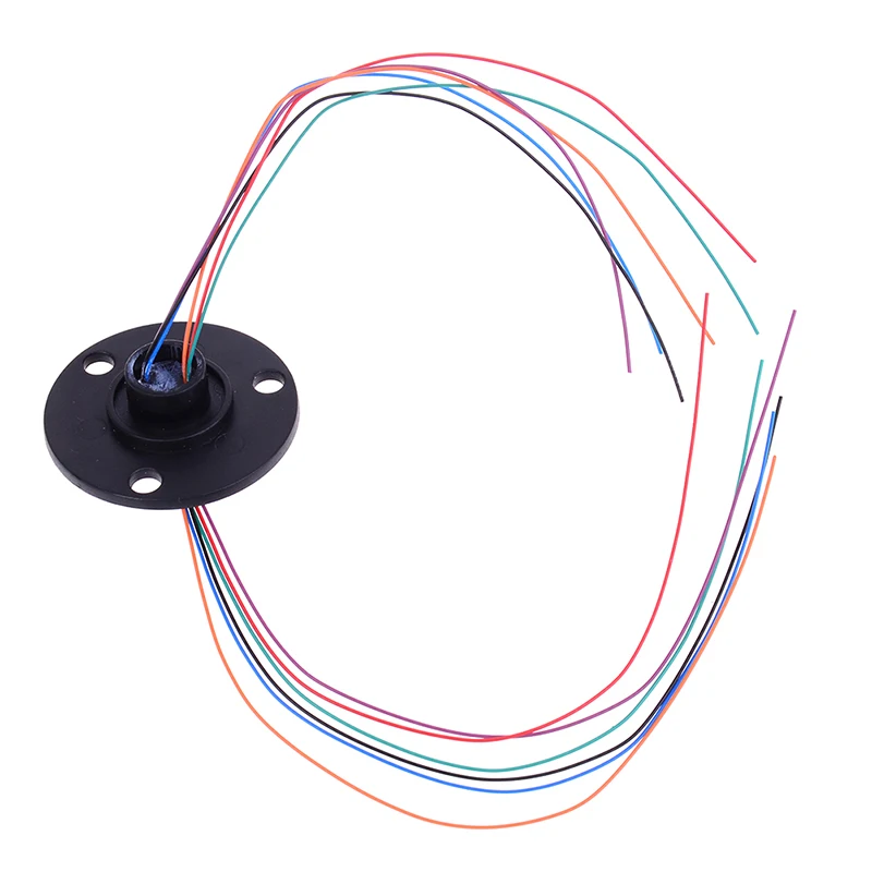 NEW Slip Ring 6 circuits wires 2A Stainless Steel Slip Rings Capsule Slipring w Flange Rotation Joint OD 22mm Wholesale