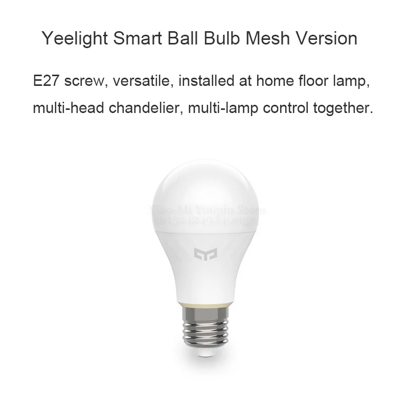 Xiao mi jia Yeelight Smart E27Bulb, умная свеча E14, светильник, прожектор Bluetooth Mesh Edition работает с приложением mi Home