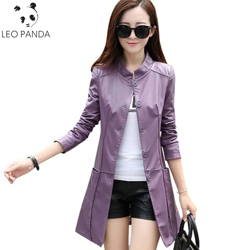 Trinchera La 2019 Mujeres Largo Slim yellow Cuero Terciopelo Ropa Nuevo Otoño Black Y Pu Espesar purple Del Damas Chaqueta De Las Collar Primavera gtTqx