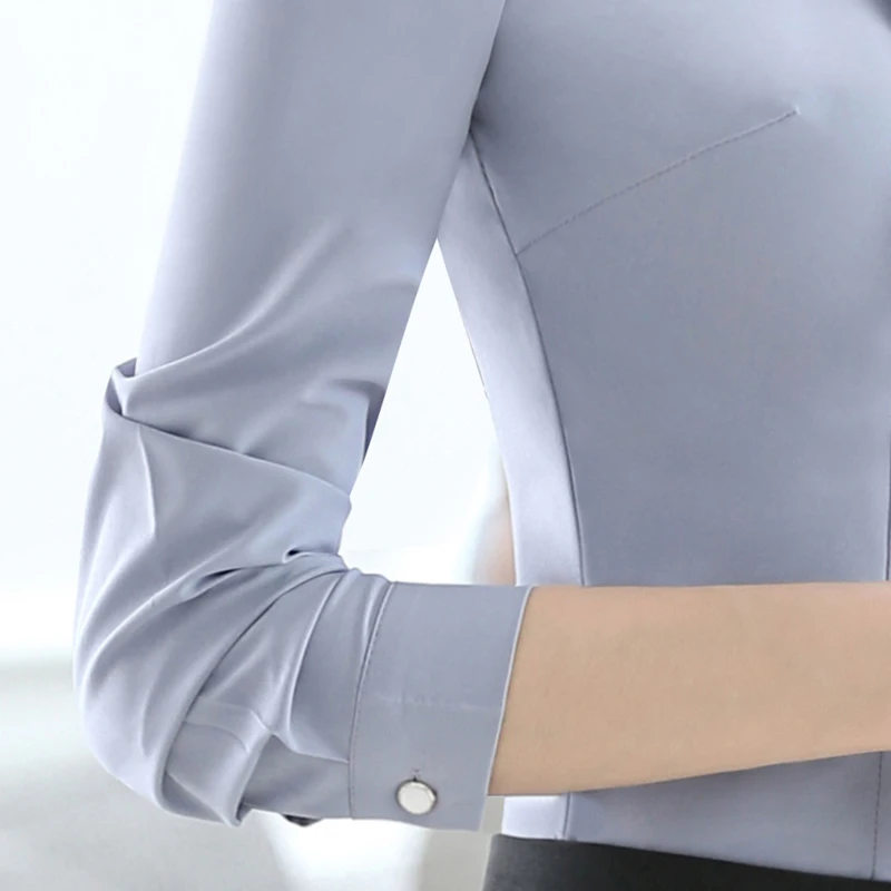 Lenshin самостоятельно окантовка белая блузка Осенняя рабочая одежда офисные женские рубашки с галстуком-бабочкой женские топы с рюшами сорочка