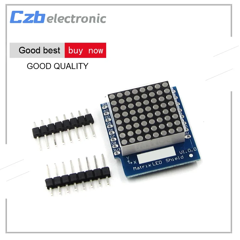

For WEMOS D1 Mini 8 X 8 Dot Board LED Dot Matrix Led Shield Module For Wemos D1 Mini Shield