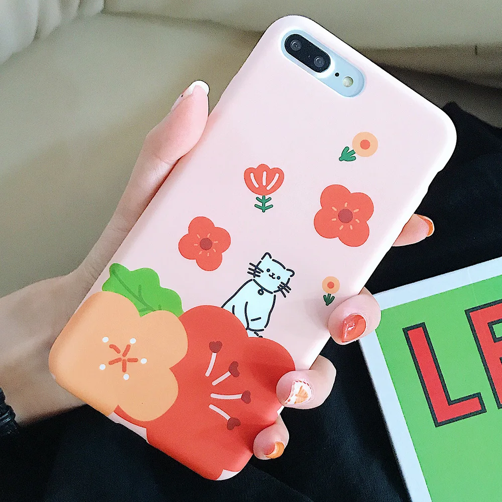 KIPX1123_7_JONSNOW Solid Liquid Soft Silicone Case For iPhone X XR XS Max 6 6S 7 8 Plus Cases Painted Cartoon Chick Cat Pattern TPU Cover