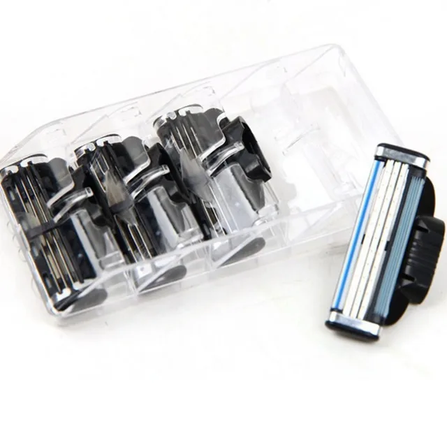 4PCS/20PCS 3 Layers Men Male Body Face Shaving Razor Manual Razor Blades For Standard Beard Shaver Trimmer