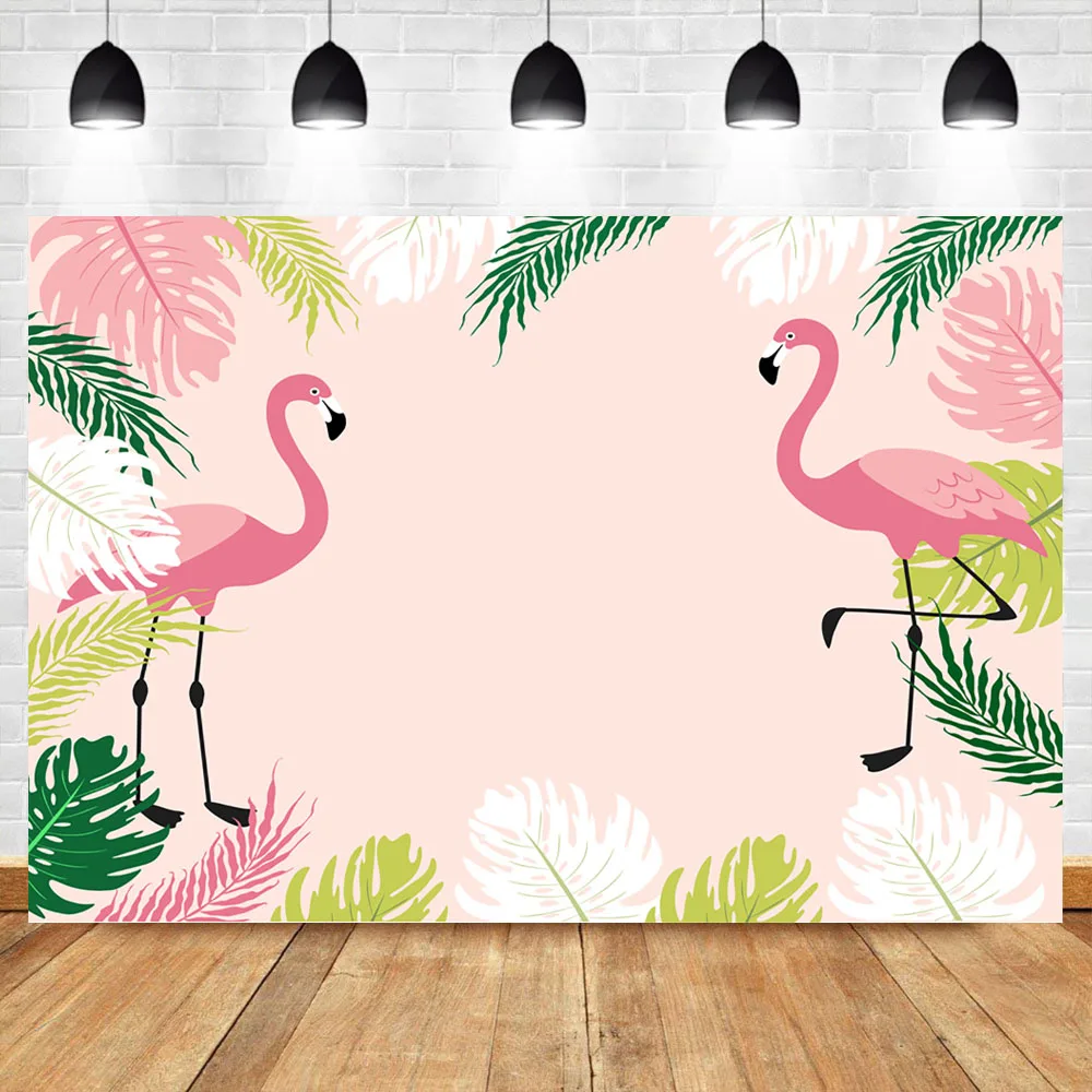

NeoBack Flamingo Backdrop Summer Flamingo Birthday Background Adult Child Party Cake Table Decoration Photography Backdrops