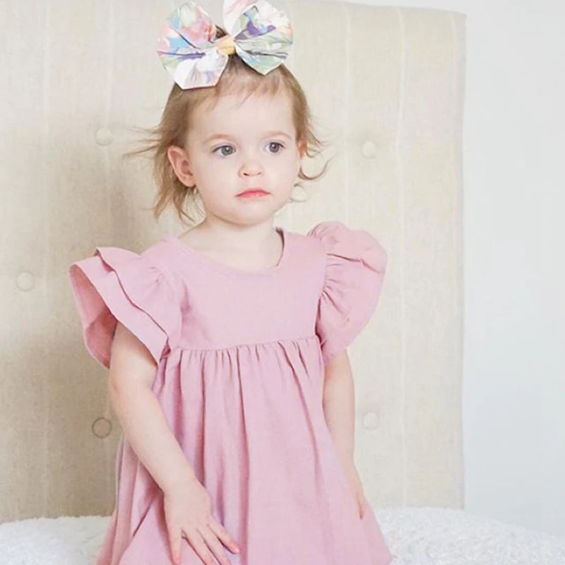 Baby Girl Dress 1 4Y Newborn Cute Baby Embroidery Cotton Dress Infant