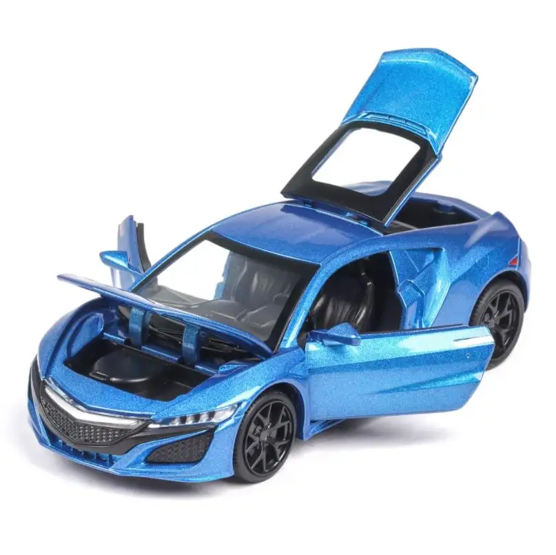 1:32 классический Acura NSX Diecasts& Toy Vehicles модель автомобиля со звуком и светильник коллекция автомобиля игрушки для мальчика Детский подарок - Цвет: Синий