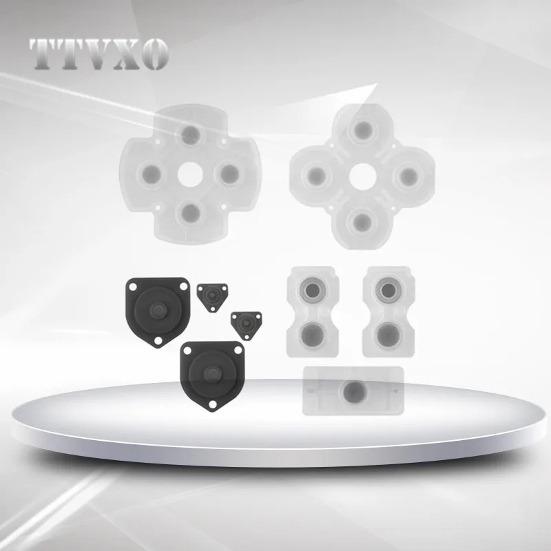 

One Set Soft Button Pad Joystick Replacement Silicone Gamepad Conductive Rubber for PS4 Controller