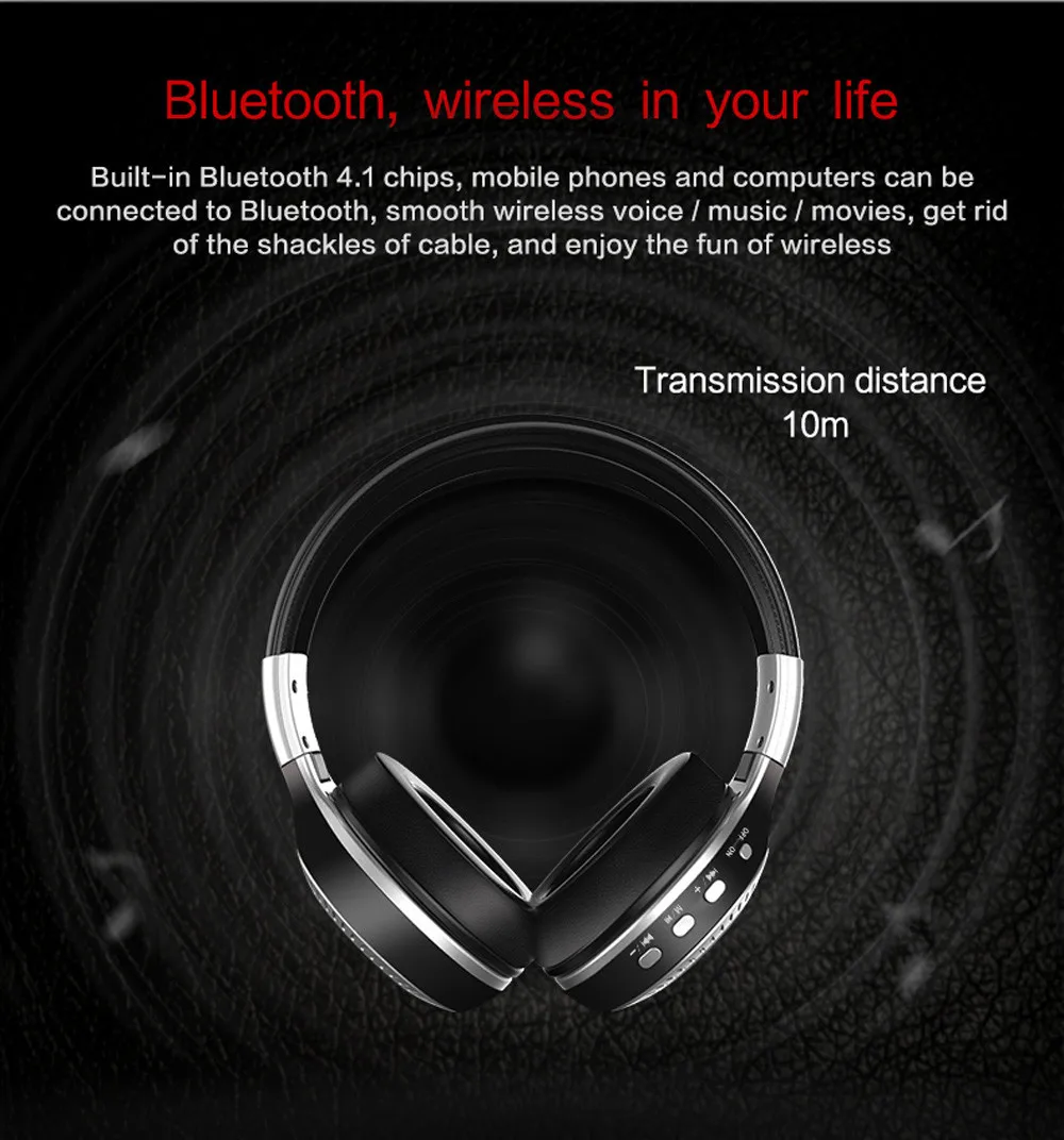 Беспроводные Bluetooth наушники с шумоподавлением накладные стерео 12 6|Наушники и
