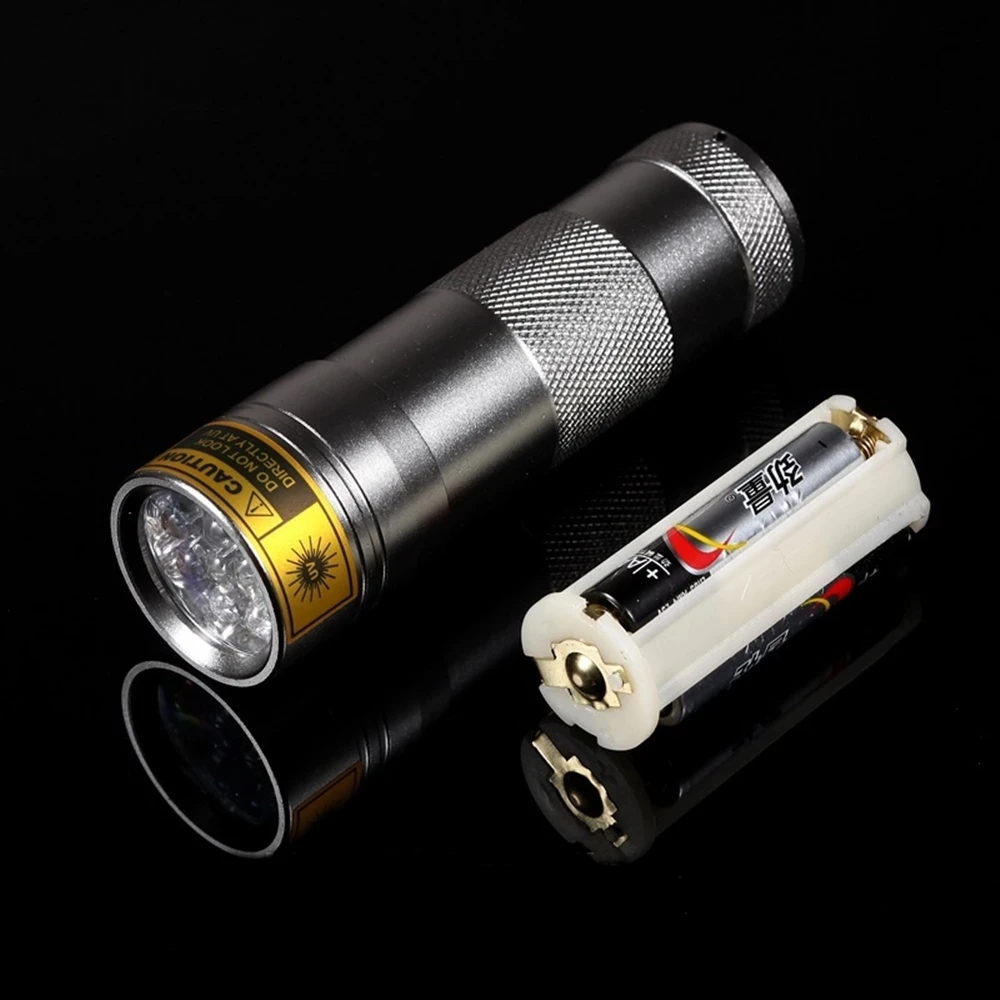 ALONEFIRE 12 Led 395-400nm УФ-лампа для кота собаки домашнего животного моча деньги отель здоровье руды УФ-индикаторная лампа фонарик на батарейках ААА