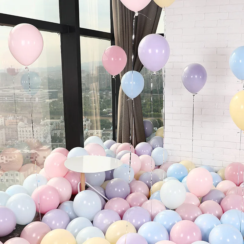 

10pcs 12'' candy color latex balloons Romantic Macaron color balloon INS style 12 inch wedding birthday party decor kids toys