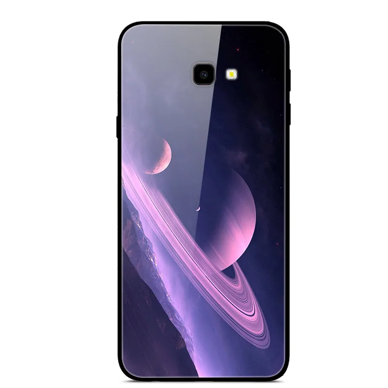 32 Для samsung J4 плюс J4+ закаленное Стекло чехол жесткий задняя крышка чехол для телефона для samsung Galaxy J4 плюс J415F J415 TPU Чехлы-бамперы - Цвет: 32