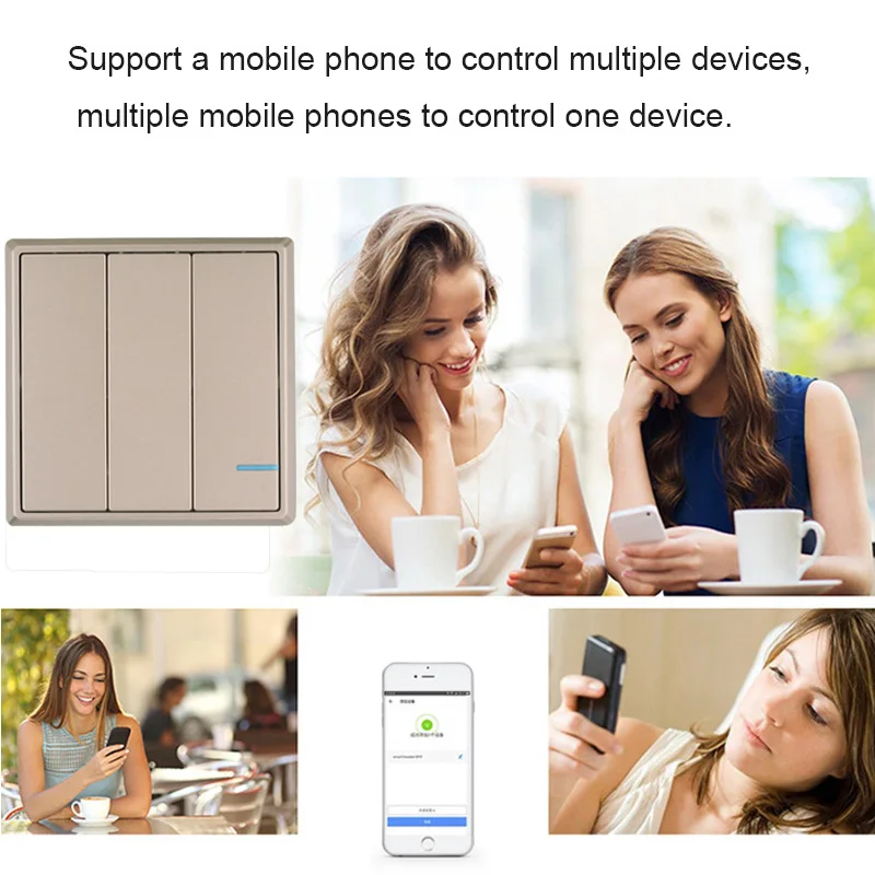 

wifi control switches switch light waterproof touch wireless switch 220v wall remote smart wireless push button switch