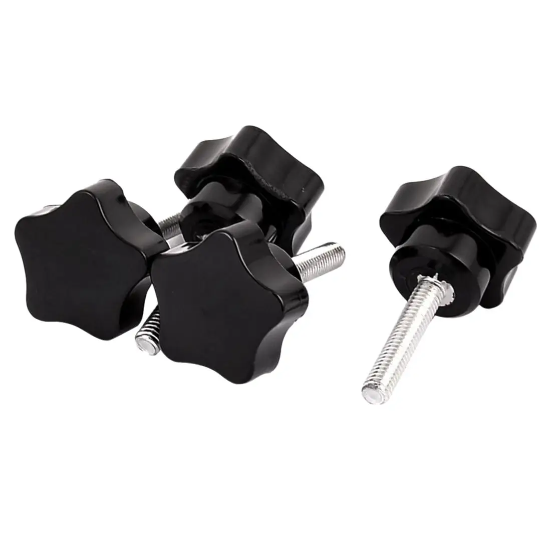 

4 PCS Hot Sale M6x 30mm Male Thread Star Shaped Head Clamping Screw on Knob Grip