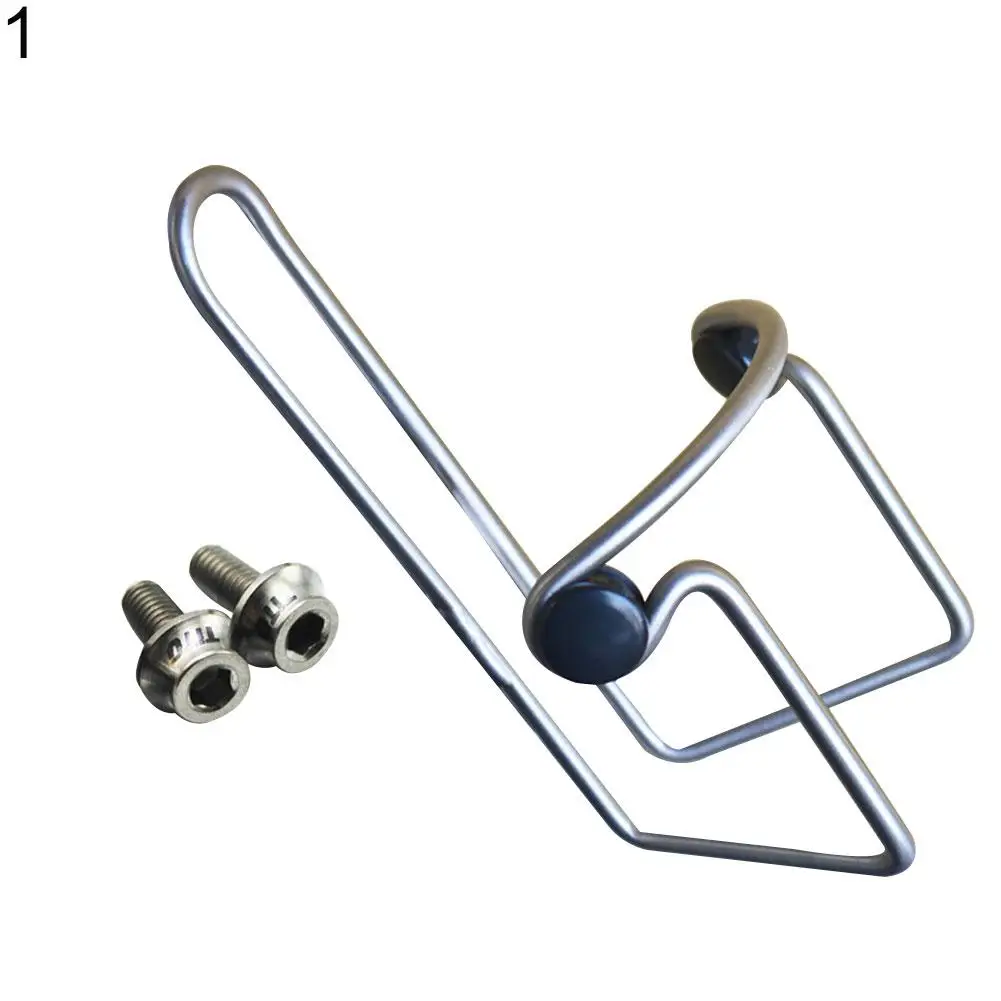 Baratos 1 unidad de aleación de titanio MTB bicicleta de carretera jaula para botella de agua ciclismo bicicleta beber taza soporte para bicicleta de montaña plegable jaula