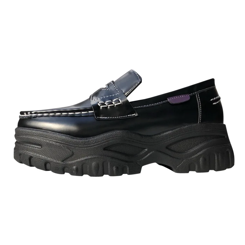 النسخة الكورية من جديد الربيع والخريف سميكة سوليد حذاء كاجوال الأزياء البريطانية نمط الرجعية أحذية من الجلد.