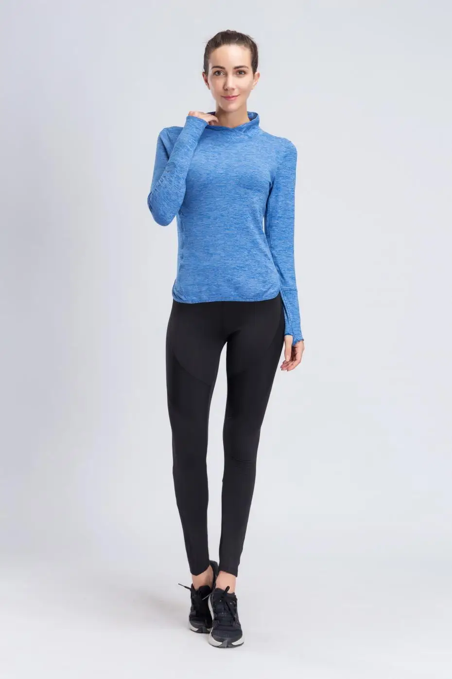 

BARBOK Manga Larga Set Compression Mujer Maternity Workout Ladies High Collar Sports Top Fitness Set High Women Quick Dry Suits