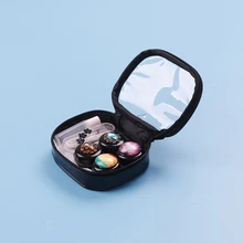 Чехол для контактных линз звездного неба с зеркалом и сумкой, 3 шт., пинцет, контейнер для путешествий, чехол s, коробка для замачивания, 2 стиля, яркий цвет