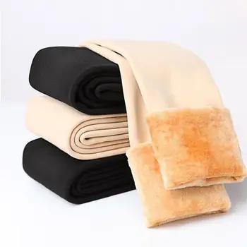 

Women 2019 Winter Thicker Plus Cashmere Leggings Female High Waist Slim Leggings Ladies High Elasticity Warm Pants Leggings V427
