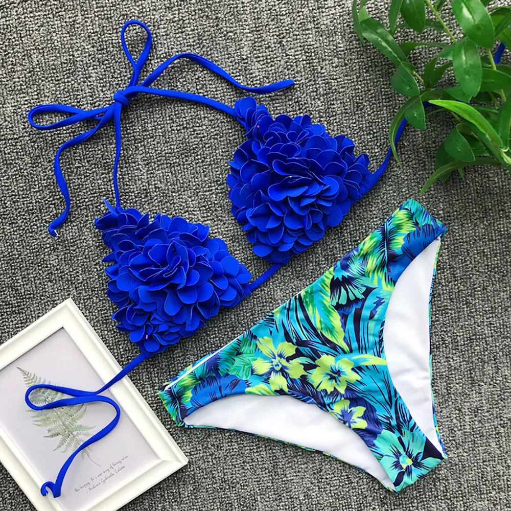 2019 New Sexy Bikini Swimwear Women Push Up Swimsuit Halter Top Bikini Set Ruffle Bathing Suit Beach Wear Print Biquini 2019 New Sexy Bikini Swimwear Women Push Up Swimsuit Halter Top Bikini Set Ruffle Bathing Suit Beach Wear Print Biquini