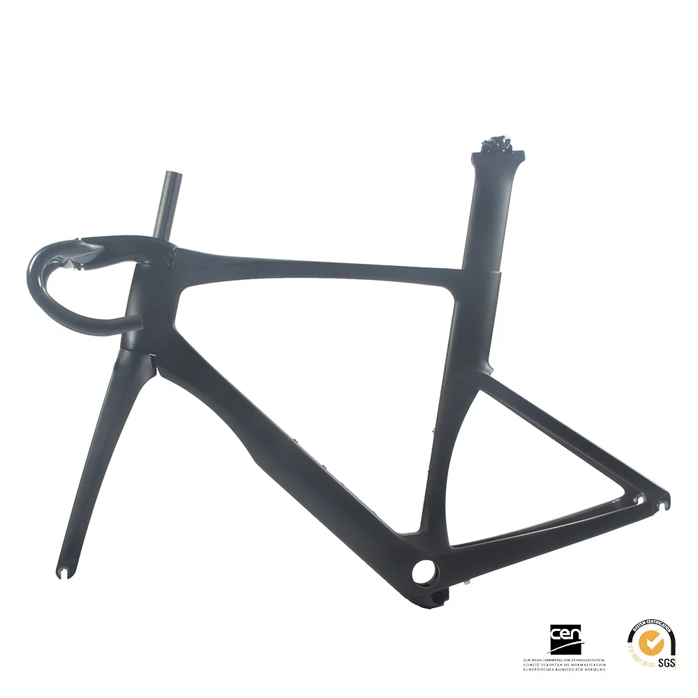 Flash Deal UCI bicycle frame carbon road bike aero frameset 700C 46cm 2018 0