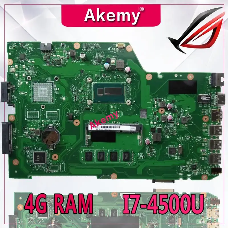 

Akemy X751LA Laptop motherboard for ASUS X751LA X751LAB X751LD X751L X751 Test original mainboard 4G RAM