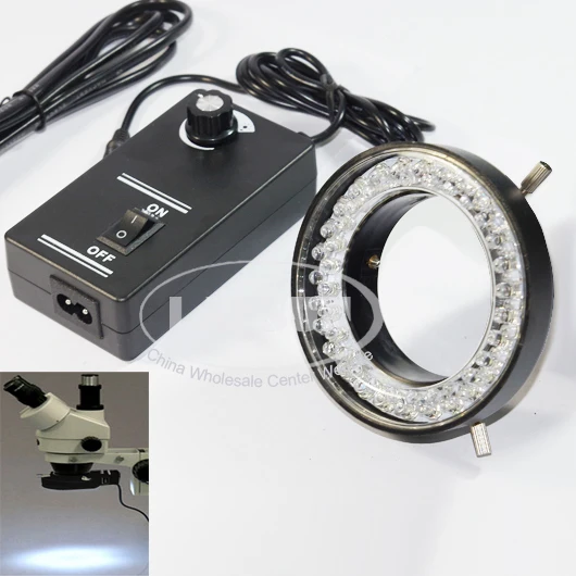 Adjustable 56 Bulbs LED Ring Light Illuminator Lamp Source +100V 240V
