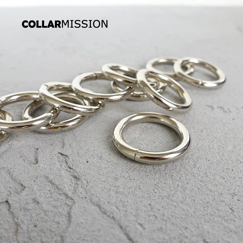

50pcs/lot O ring adjustable ring clip buckle hook for 20mm handbag backpack dog harness metal plated non-Welded salable YH20Y