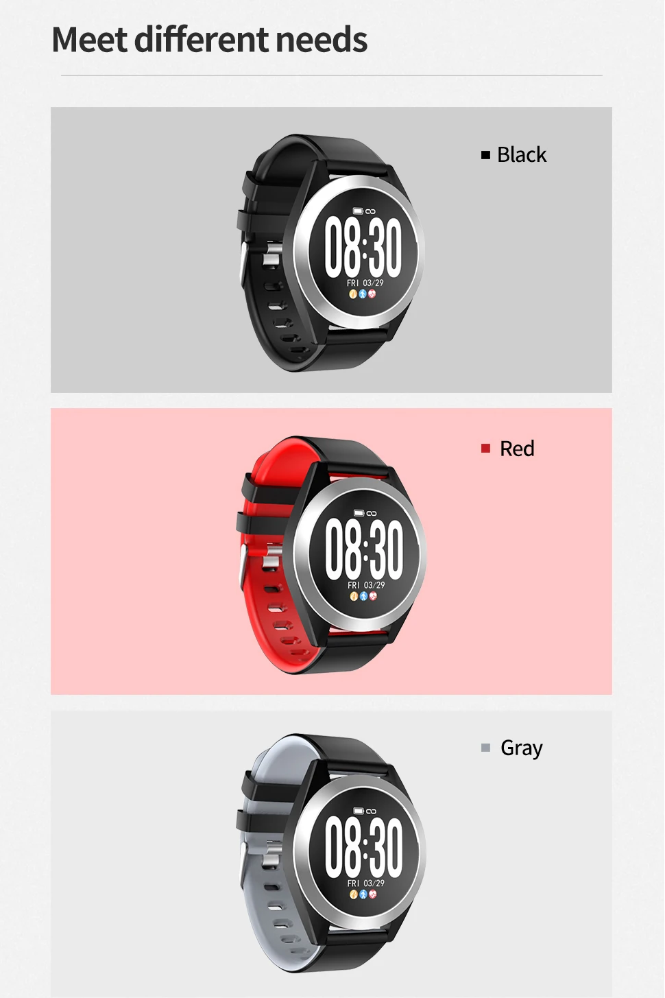 G50S спортивные Смарт-часы регулировка яркости пульса монитор артериального давления HD ips экран часы долгого ожидания носимые устройства