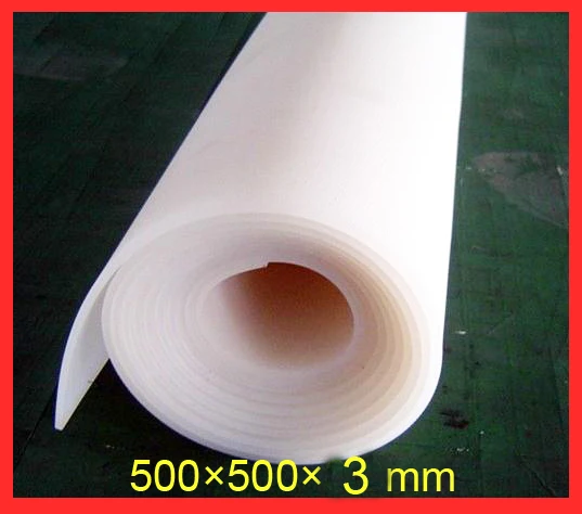 

3mm thickness,500X500X3mm Translucent/milky white silicon rubber sheet For heat Resist Cushion ,100% Virgin Silikon Rubber Pad