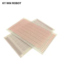  1pcs 9x15cm DIY Prototype Paper PCB Universal Board Experimental Bakelite Copper Plate Five Connected Holes Circuirt Board White 
