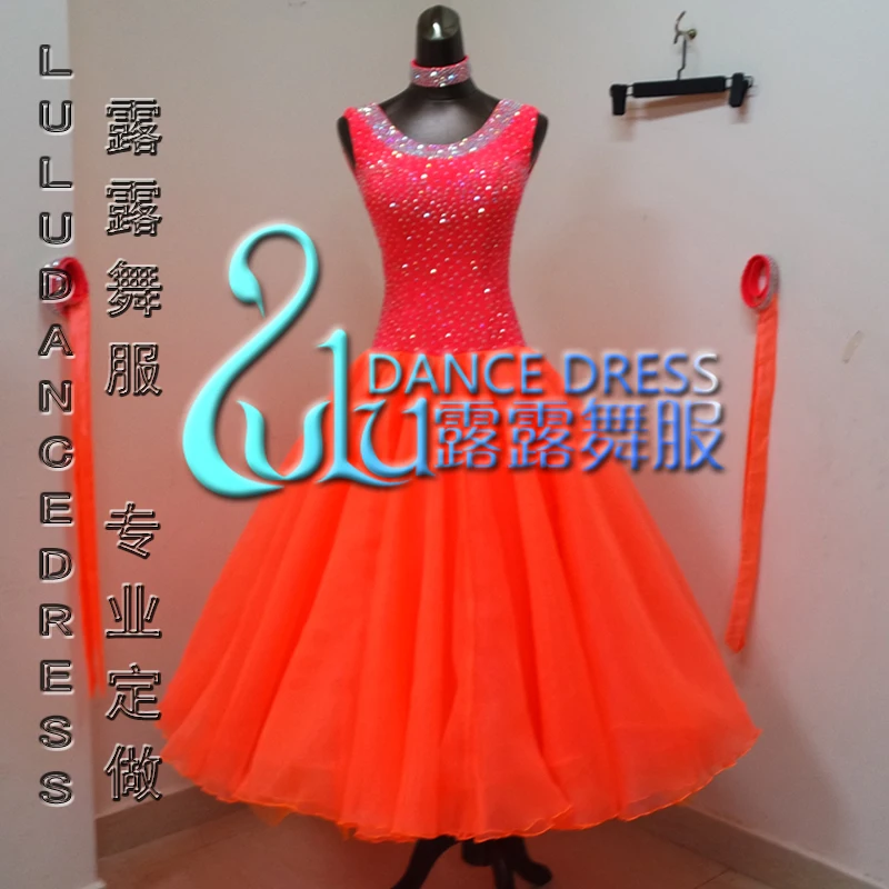 Кисточкой Латинской платье для танцев Одежда для девочек Сальса костюм Бальные конкурс юбка M1727