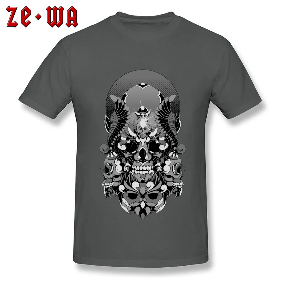 Geek Skull Owl Statue Man Top T-shirts Funny Mother Day Short Sleeve Crew Neck 100% Cotton Tops Tees Design Tops T Shirt Skull Owl Statue carbon
