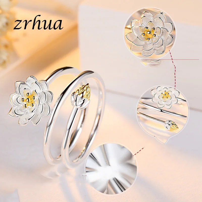 ZRHUA хит продаж Стерлинговое Серебро 925 пробы ювелирное изделие элегантные
