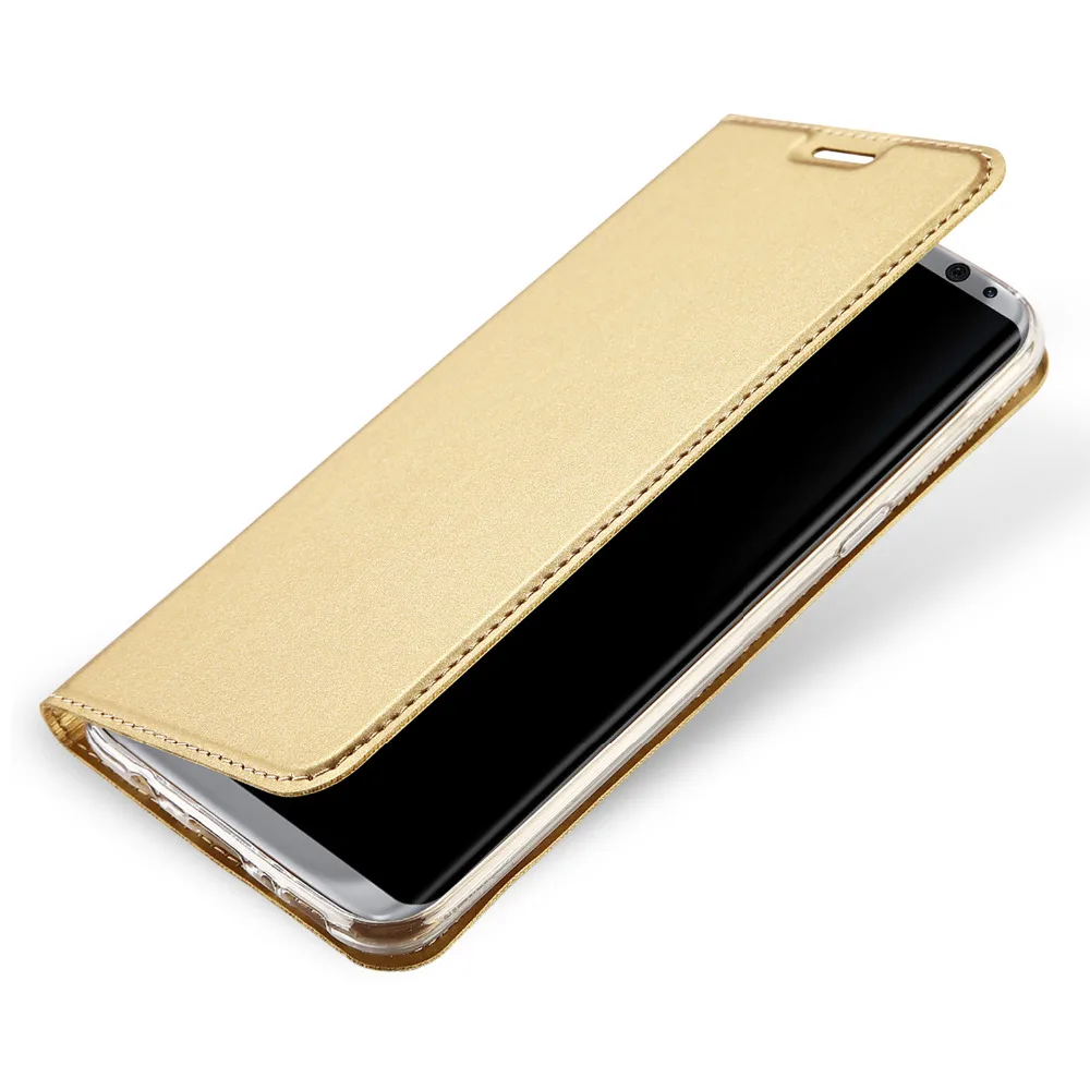 Kickstand флип pu кожаный чехол для samsung galaxy s8 плюс duxducis skinpro магнитный case с cardslot mt-6244 |