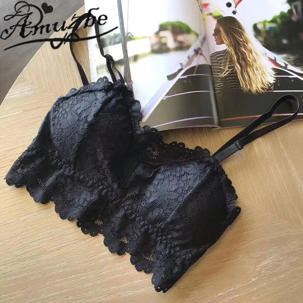 Amuzbe Bras Adjusted Straps Bralette Lace Soutien Bras For Women