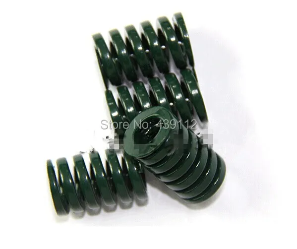 

free shipping 16mm x 8mm x 50 mm green Metal Tubular Section Mould Die Spring 10pcs/lot