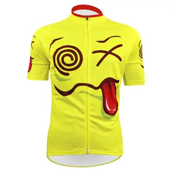 

Alien SportsWear Exaggerated Vertigo Pattern Men Short Sleeve Cycling Jersey Summer Yellow Ciclismo Ropa Size XS To 5XL