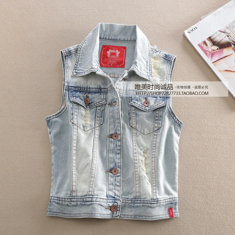 jaqueta sem manga jeans