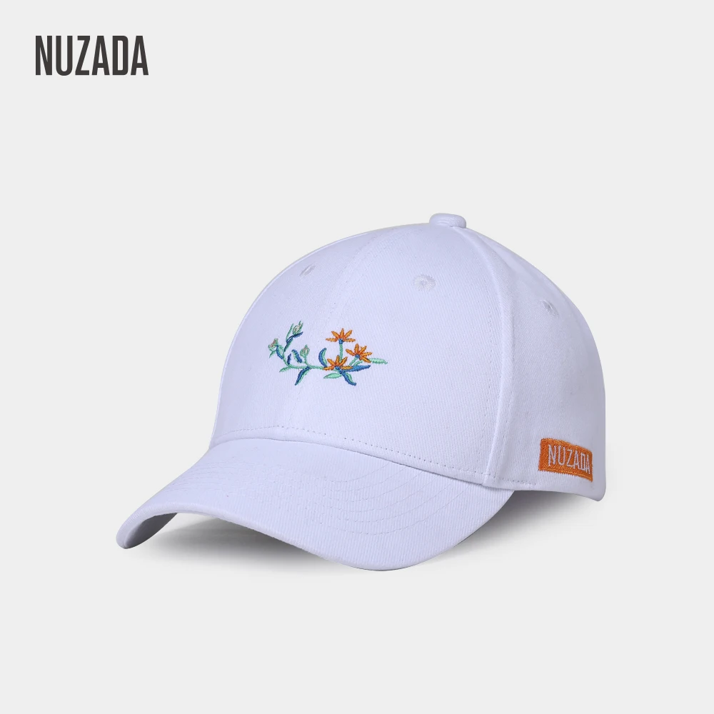 

NUZADA Women Ms Girl Baseball Cap Snapback Cotton Spring Summer Bone Caps Fashion Embroidery Small Flowers Hat