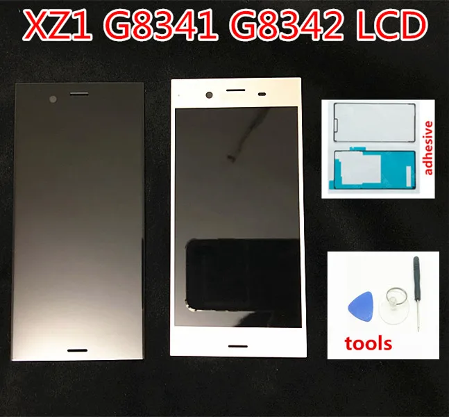 

black white blue pink For Sony Xperia XZ1 G8341 G8342 LCD Display With Touch Screen Digitizer Assembly Replacement + frame
