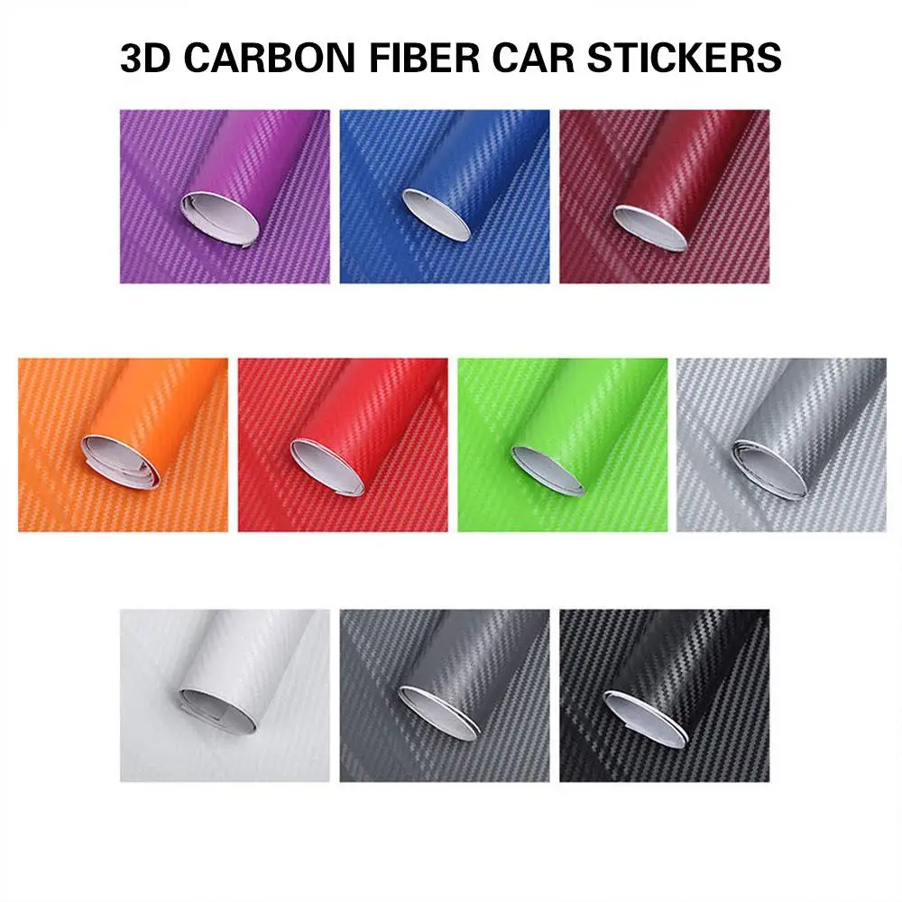 

Vehemo Carbon Fiber 127 X 50cm Car Matte film Side Mirror Car Decals Car Protection Film HIGH GLOSS Universal Door 3D