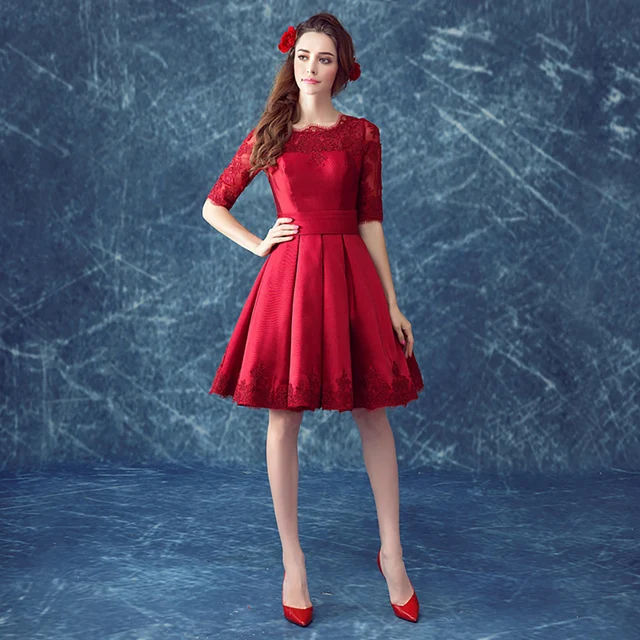 Red Lace Cocktail Dress