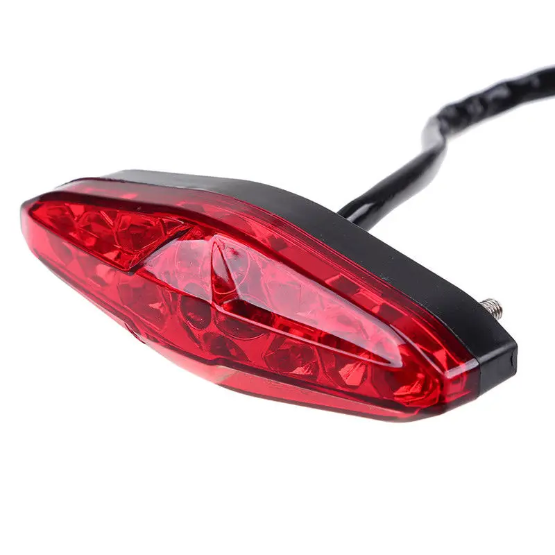 For Honda For Ducati 1PC 12V Motorcycle ATV Rear Stop Brake Light Red 15 LED Tail Running Lamp Waterproof Mayitr