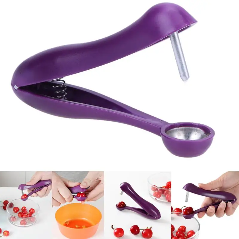 Handheld Stainless Steel Cherry Pitter Creative Kitchen Tools Fuits Vegetables Remover Cutters Home Accessories Kitchen Gadgets