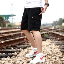 Уличная Мужская шорты с несколькими карманами стиль сафари мужские шорты с эластичной талией летние мужские шорты