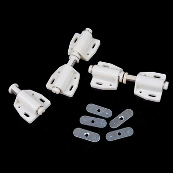

5PCS Drawer Latch Soft Close Push To Open Damper Buffers Furniture Hardware White Magnetic Cabinet Catch Kitchen Door Stopper