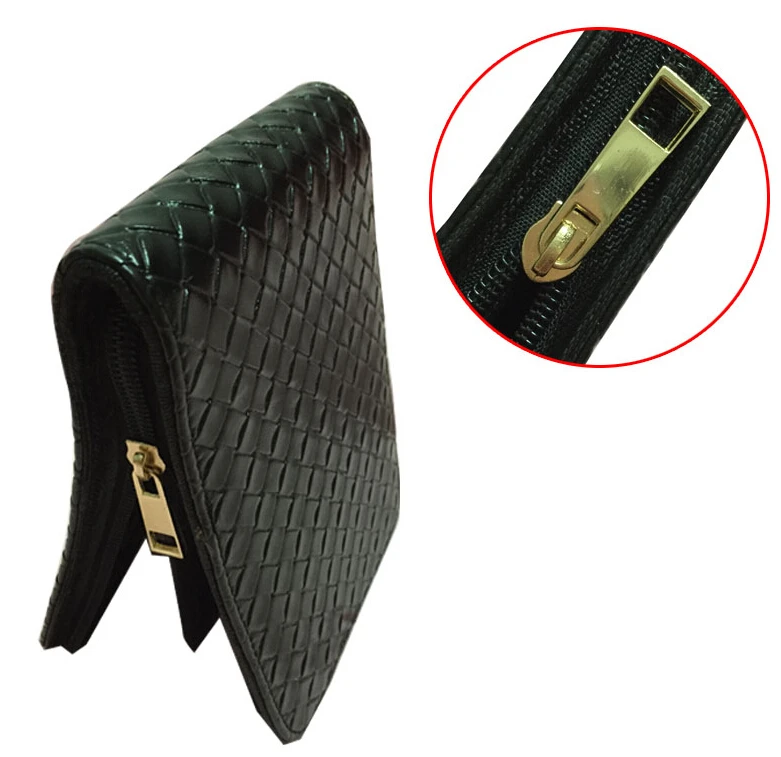 

SDFE2015 Luxury Leather Black Knit 12 pen bag Can be installed/ Roller Ball Pen / Fountain Pen /Ballpoint Pen Bag